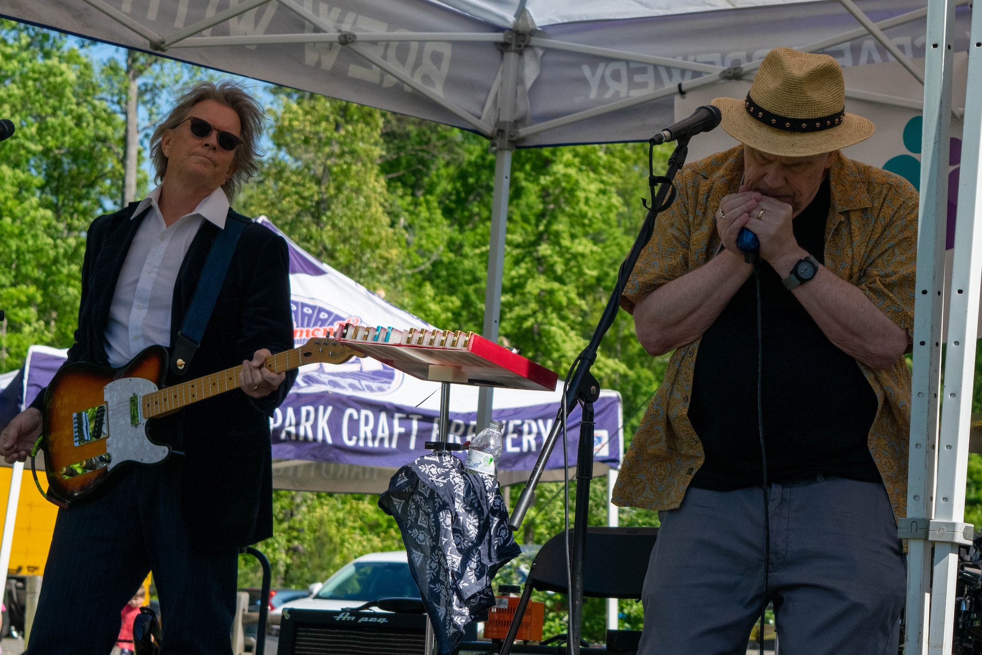 RVA Taco Festival 2026 - Musicians performing, one playing electric guitar and another playing harmonica